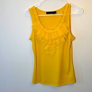 The Limited yellow ruffle tank top blouse, perfect lightweight shell